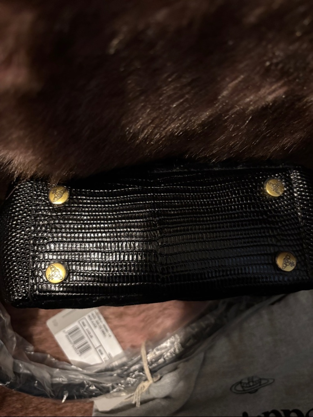 Vivienne Westwood velvet small Hazel bag - Picture 6 of 11